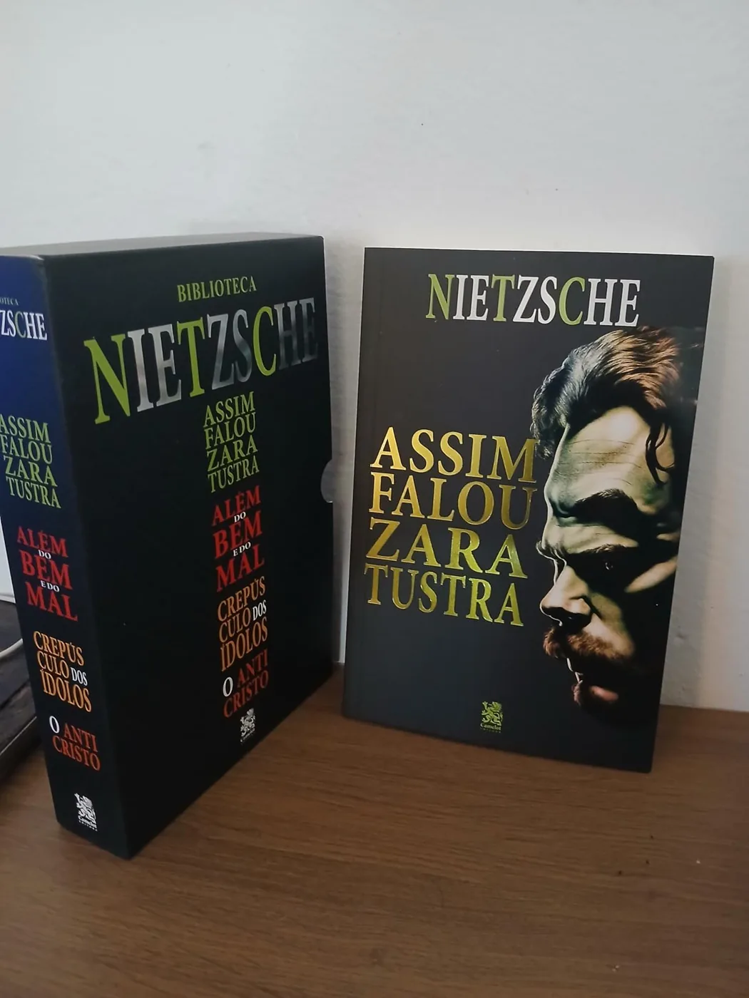 Foto enviada por cliente mostrando o box Biblioteca Nietzsche 4